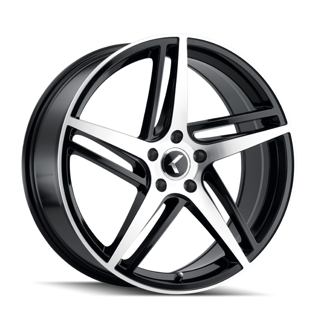 Kraze Milano KR195 Wheel – Gloss Black Machined Face