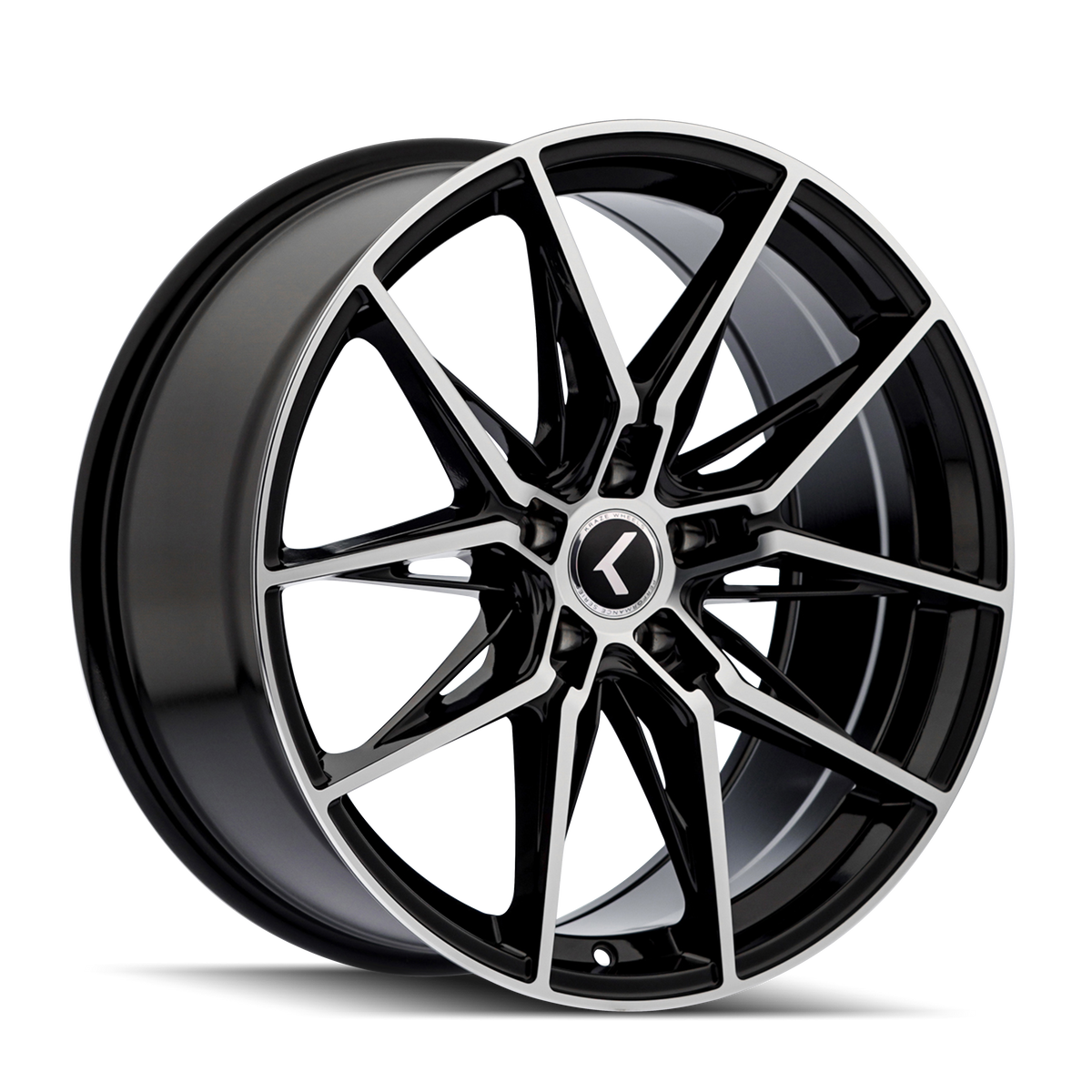 Kraze Evolve KR196 Wheel – Black w/ Machined Face