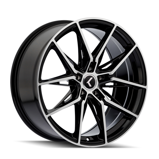 Kraze Evolve KR196 Wheel – Black w/ Machined Face