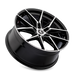 Kraze Evolve KR196 Wheel – Black w/ Machined Face