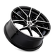 Kraze Evolve KR196 Wheel – Black w/ Machined Face