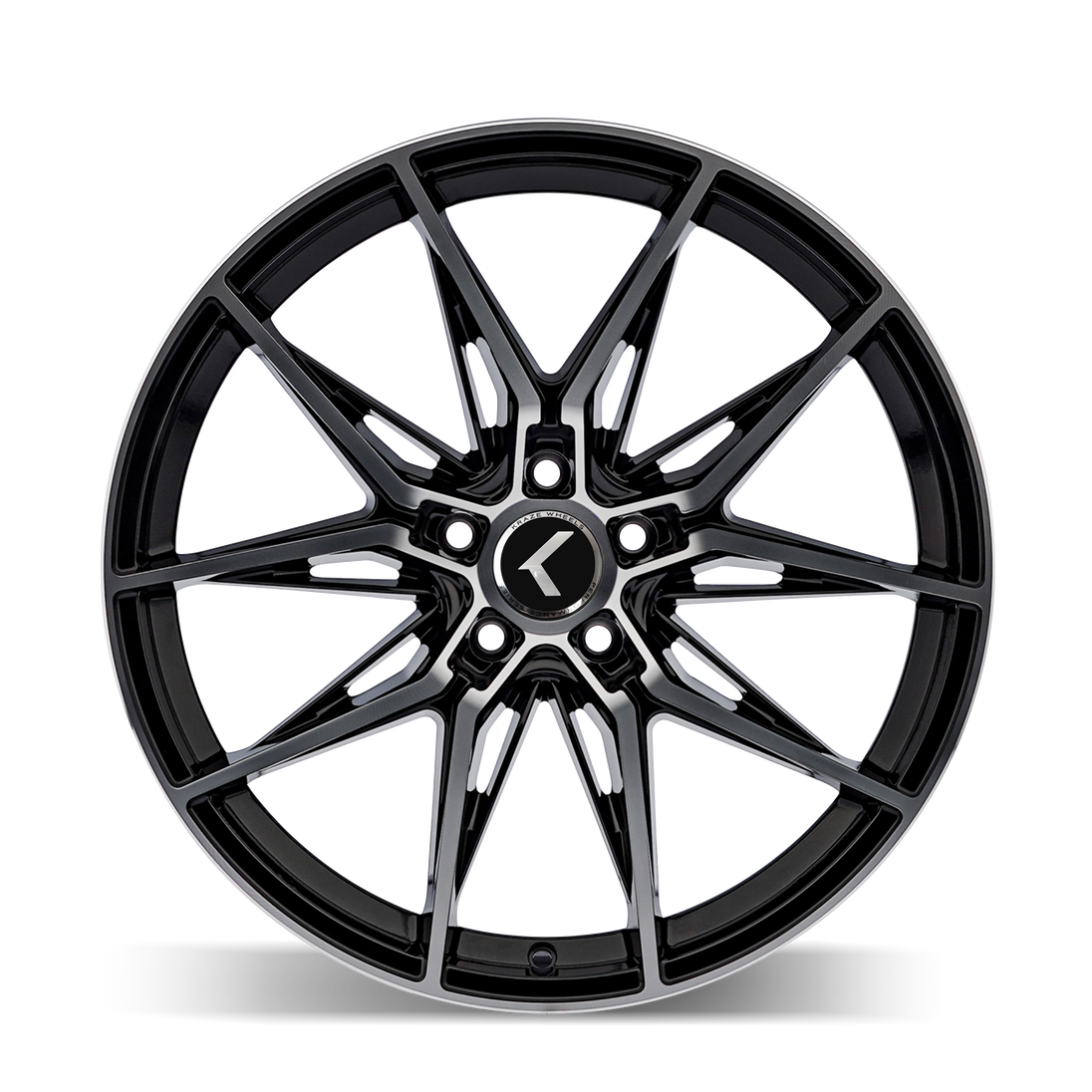 Kraze Evolve KR196 Wheel – Black w/ Machined Face