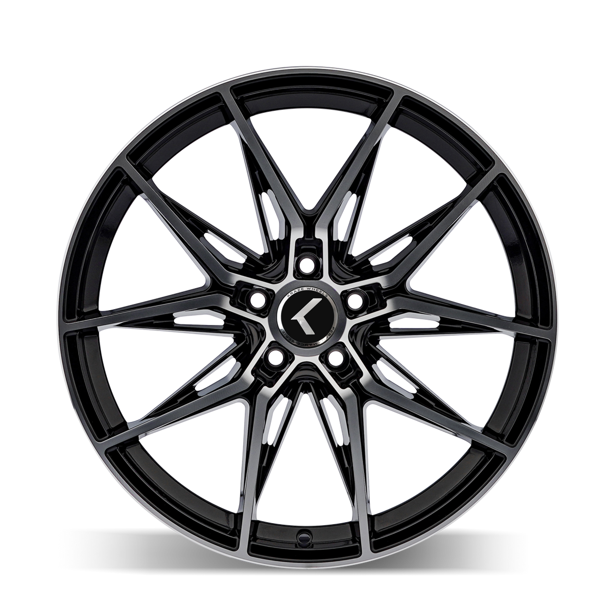 Kraze Evolve KR196 Wheel – Black w/ Machined Face