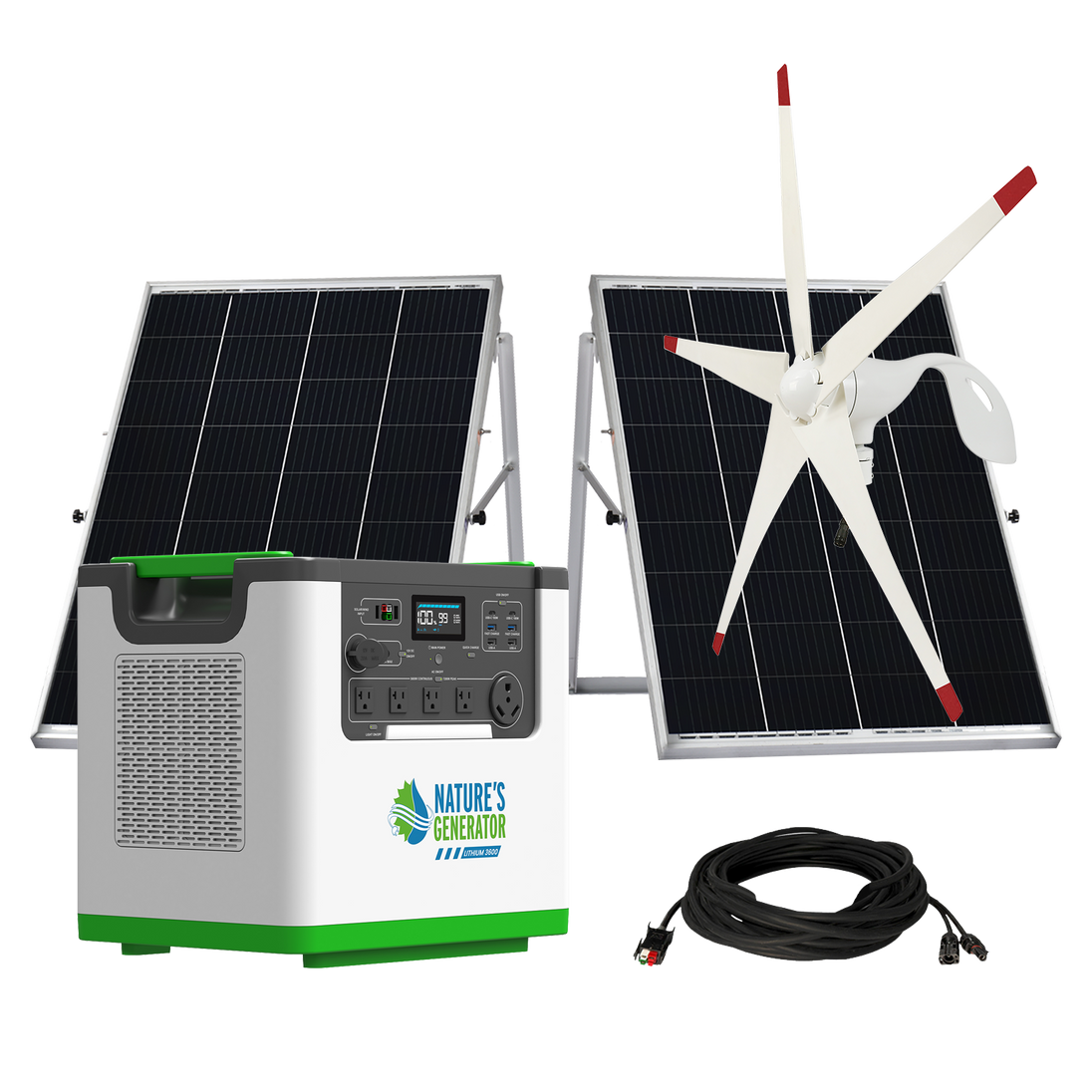 Nature's Generator L3600 wind and solar generator package