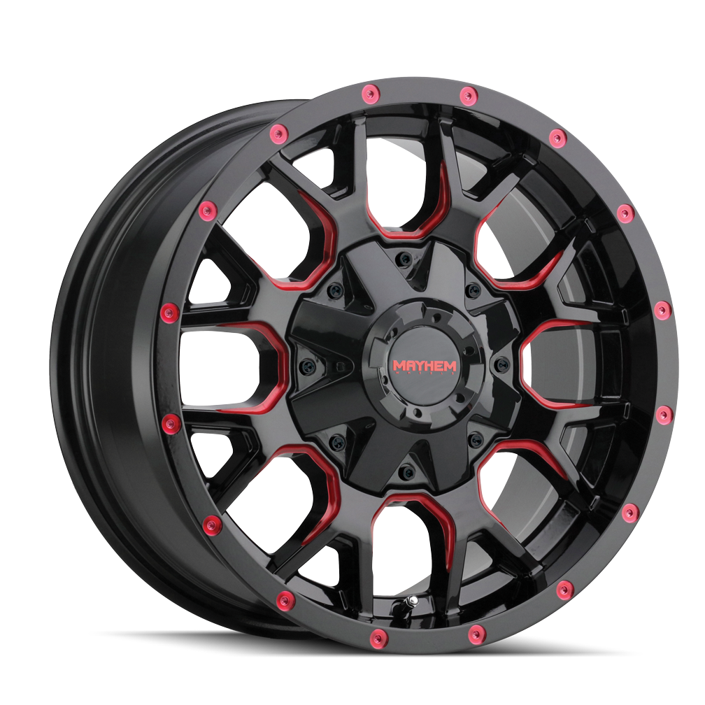 Mayhem Warrior 8015 Wheel – Black w/ Prism Red