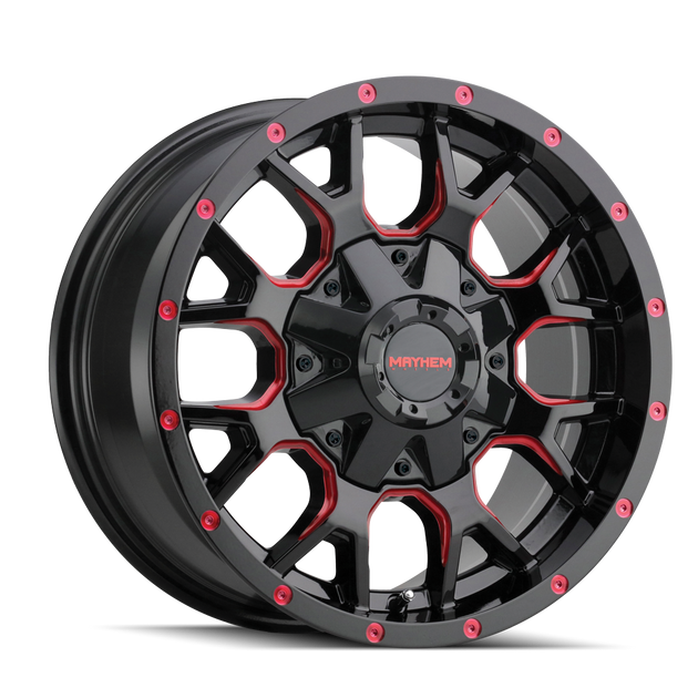 Mayhem Warrior 8015 Wheel – Black w/ Prism Red