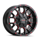 Mayhem Warrior 8015 Wheel – Black w/ Prism Red