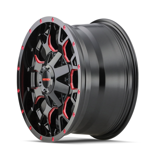 Mayhem Warrior 8015 Wheel – Black w/ Prism Red