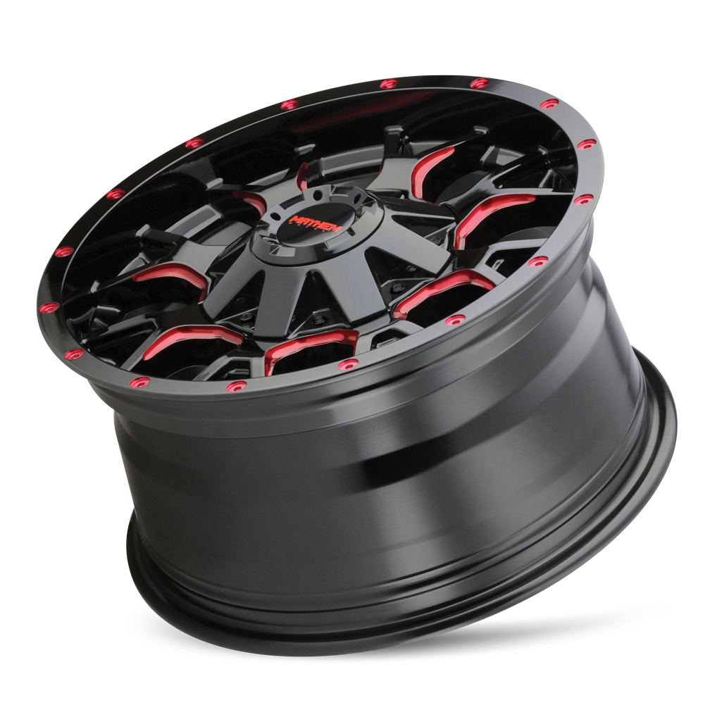 Mayhem Warrior 8015 Wheel – Black w/ Prism Red