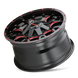 Mayhem Warrior 8015 Wheel – Black w/ Prism Red