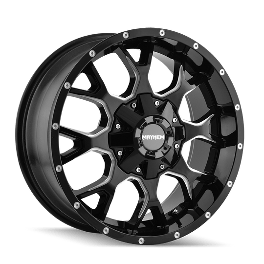 Mayhem Warrior 8015 Wheel – Black/Milled Spokes