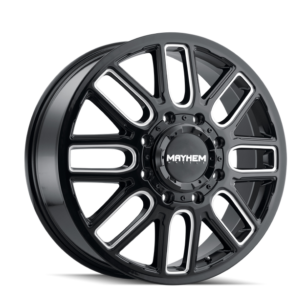 Mayhem Cogent Dually 8107D Wheel – Gloss Black w/ Milled Spokes