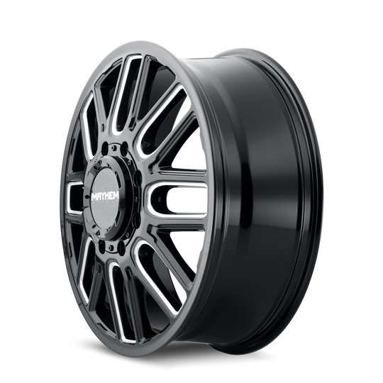 Mayhem Cogent Dually 8107D Wheel – Gloss Black w/ Milled Spokes