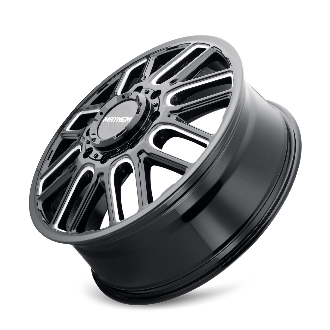 Mayhem Cogent Dually 8107D Wheel – Gloss Black w/ Milled Spokes