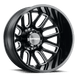 Mayhem Cogent Dually 8107D Wheel – Gloss Black w/ Milled Spokes