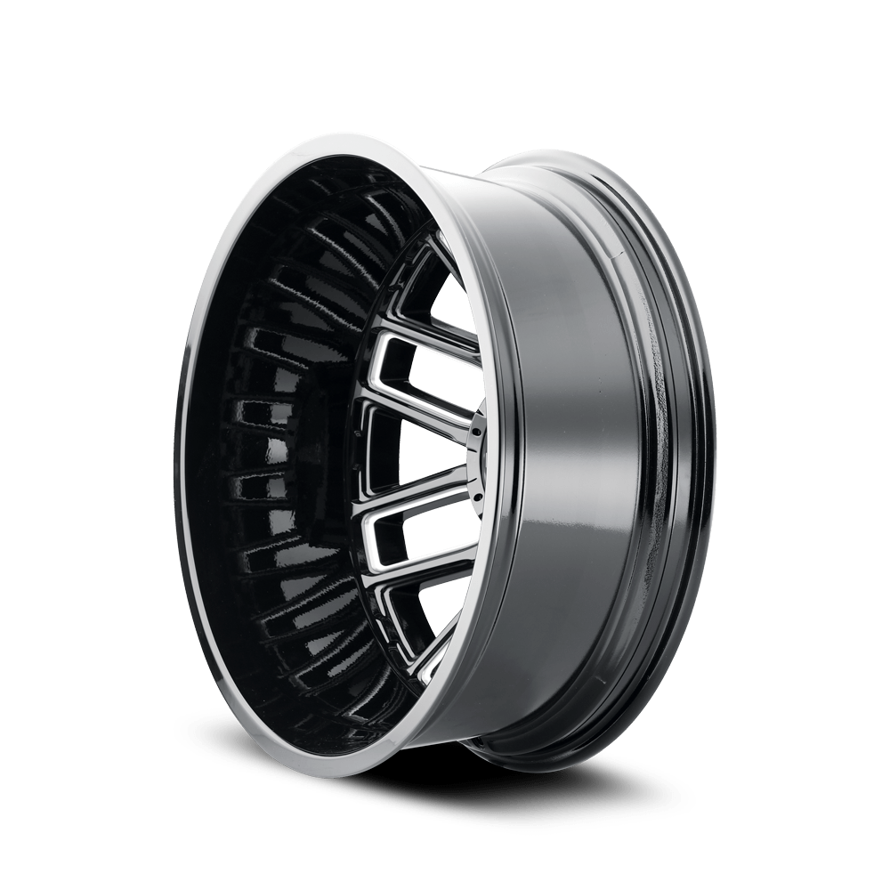 Mayhem Cogent Dually 8107D Wheel – Gloss Black w/ Milled Spokes