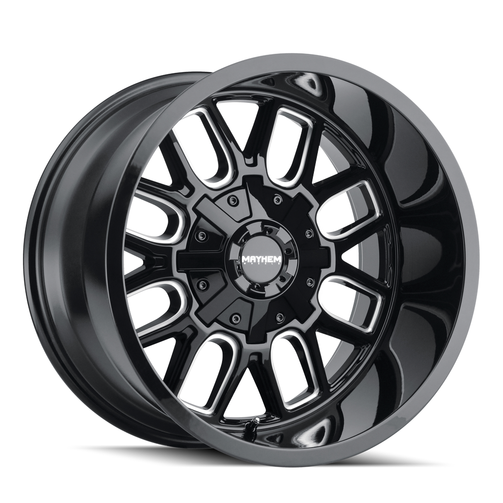 Mayhem Cogent 8107 Wheel – Gloss Black w/ Milled Spokes