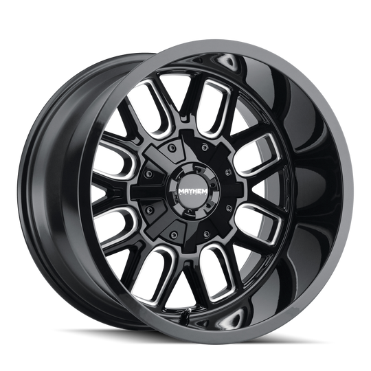 Mayhem Cogent 8107 Wheel – Gloss Black w/ Milled Spokes