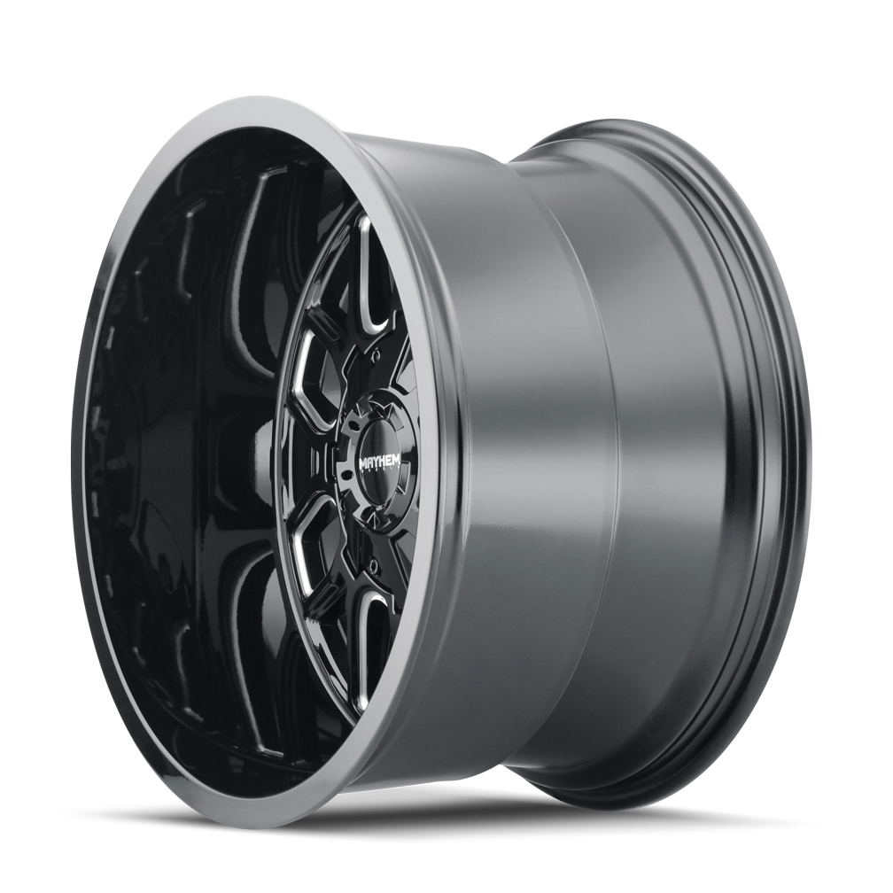 Mayhem Cogent 8107 Wheel – Gloss Black w/ Milled Spokes