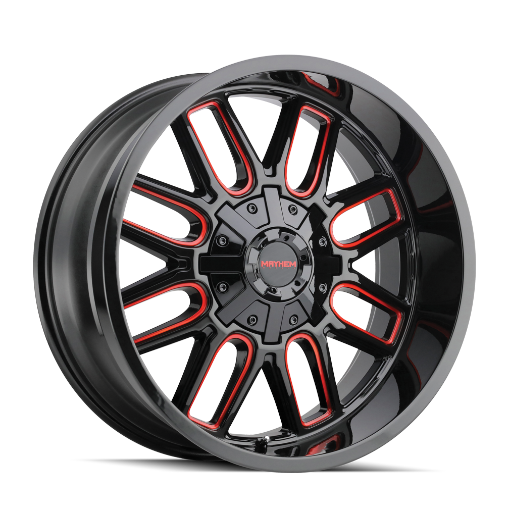 Mayhem Cogent 8107 Wheel – Gloss Black w/ Prism Red