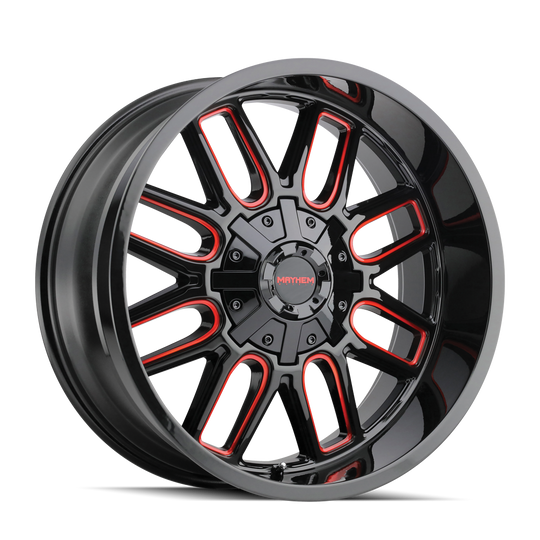 Mayhem Cogent 8107 Wheel – Gloss Black w/ Prism Red