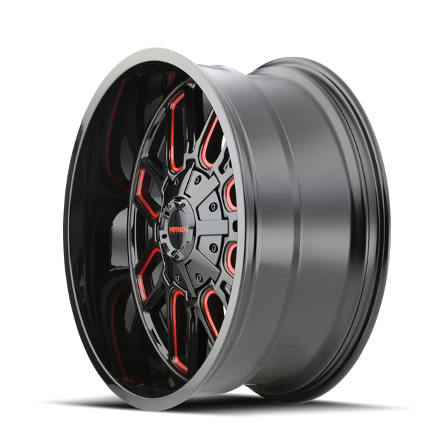 Mayhem Cogent 8107 Wheel – Gloss Black w/ Prism Red