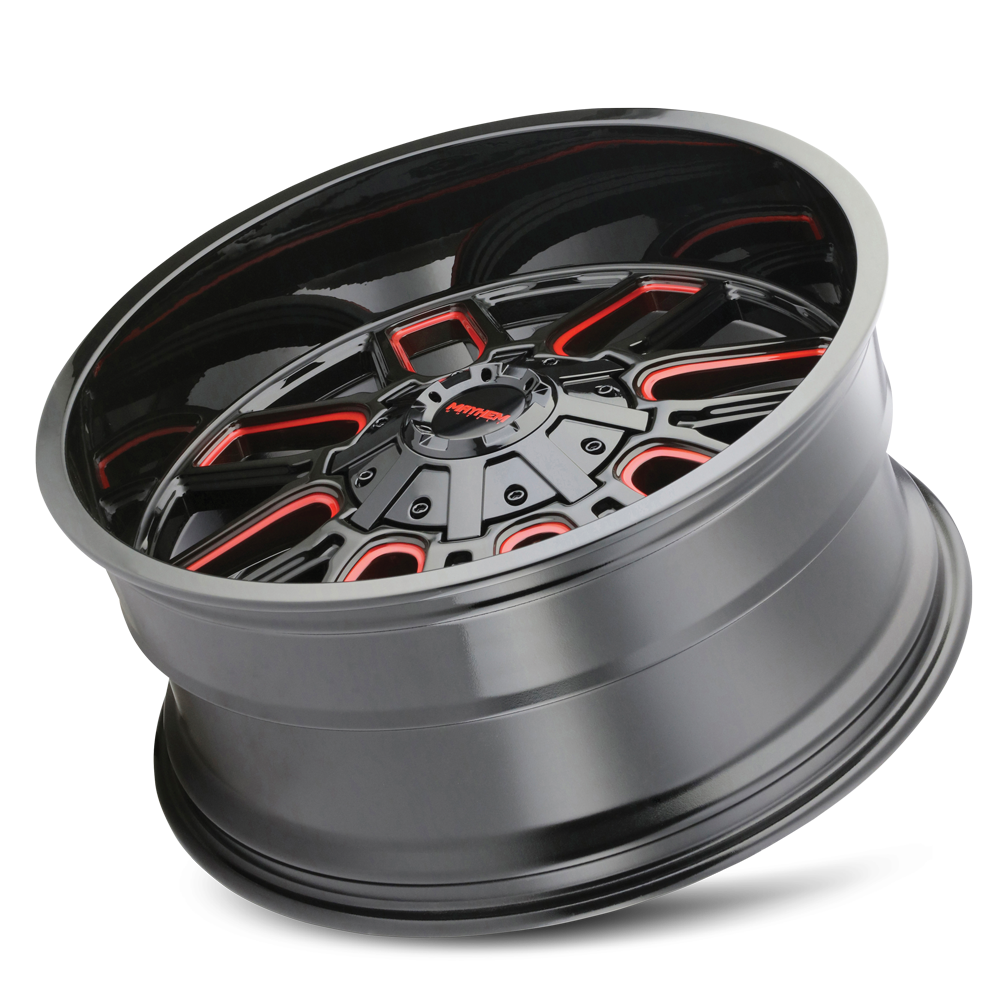 Mayhem Cogent 8107 Wheel – Gloss Black w/ Prism Red