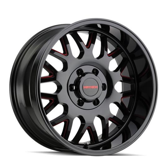 Mayhem Tripwire 8110 Wheel – Black Milled w/ Prism Red