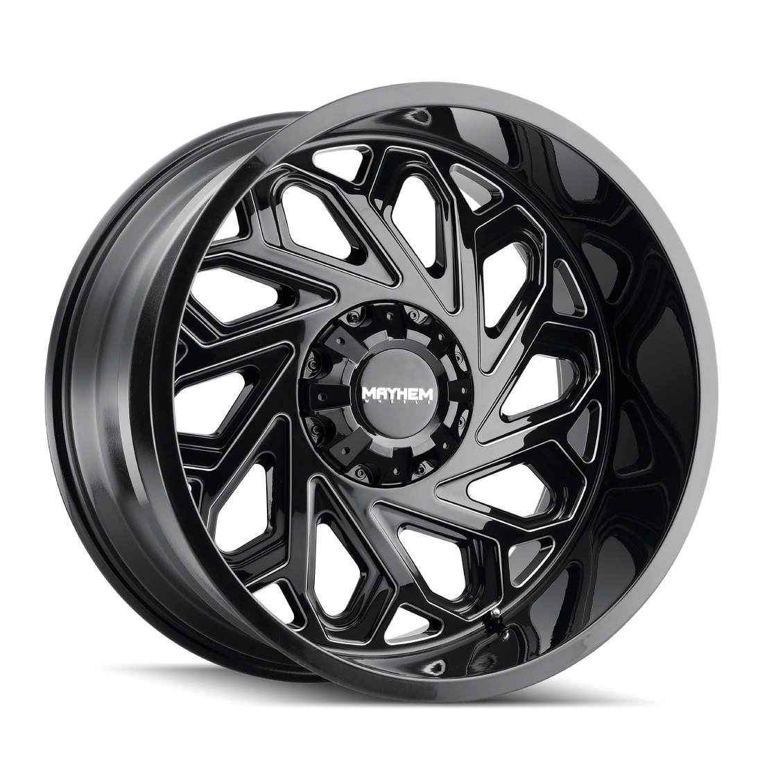 Mayhem Essex 8112 Wheel – Gloss Black w/ Milled Spokes