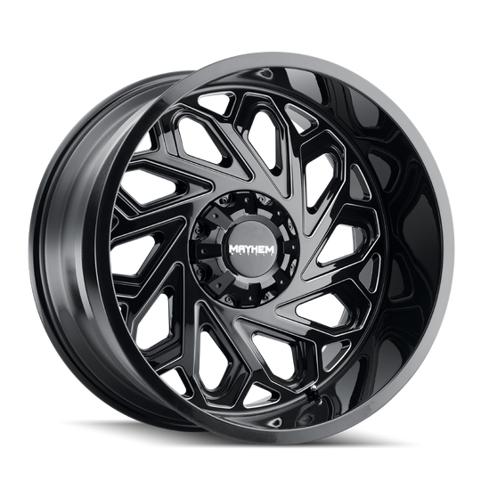 Mayhem Essex 8112 Wheel – Gloss Black w/ Milled Spokes