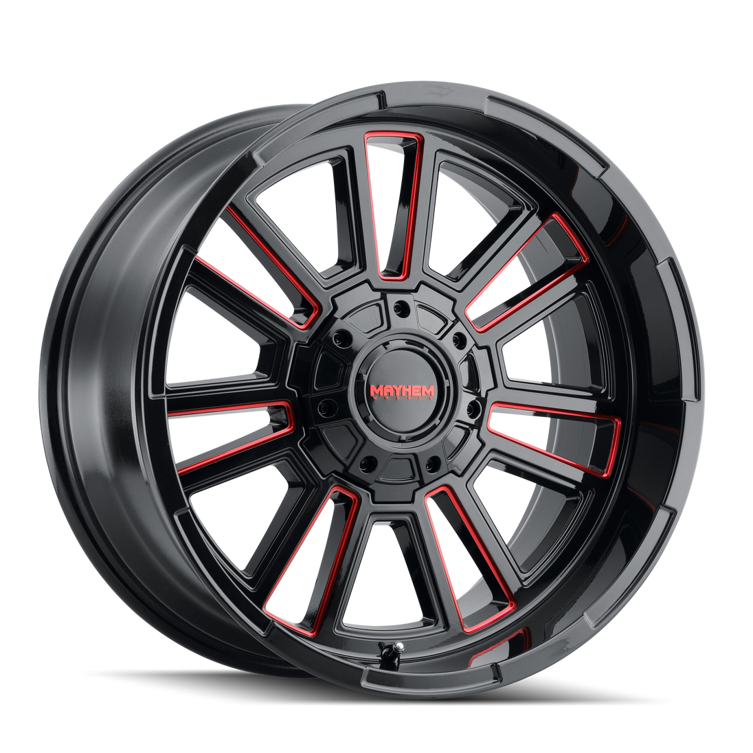 Mayhem Apollo 8115 Wheel – Gloss Black w/ Prism Red Spokes