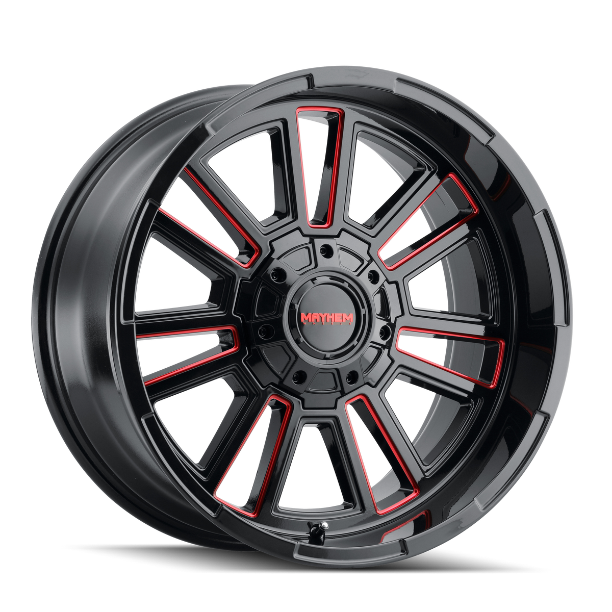 Mayhem Apollo 8115 Wheel – Gloss Black w/ Prism Red Spokes