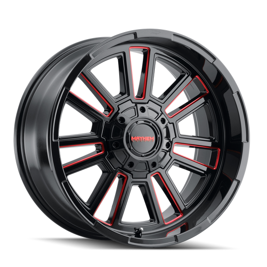 Mayhem Apollo 8115 Wheel – Gloss Black w/ Prism Red Spokes