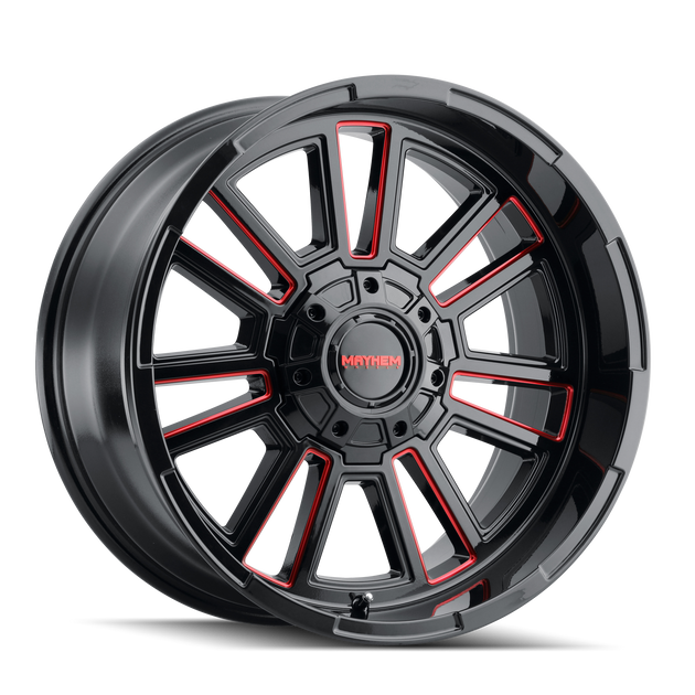 Mayhem Apollo 8115 Wheel – Gloss Black w/ Prism Red Spokes