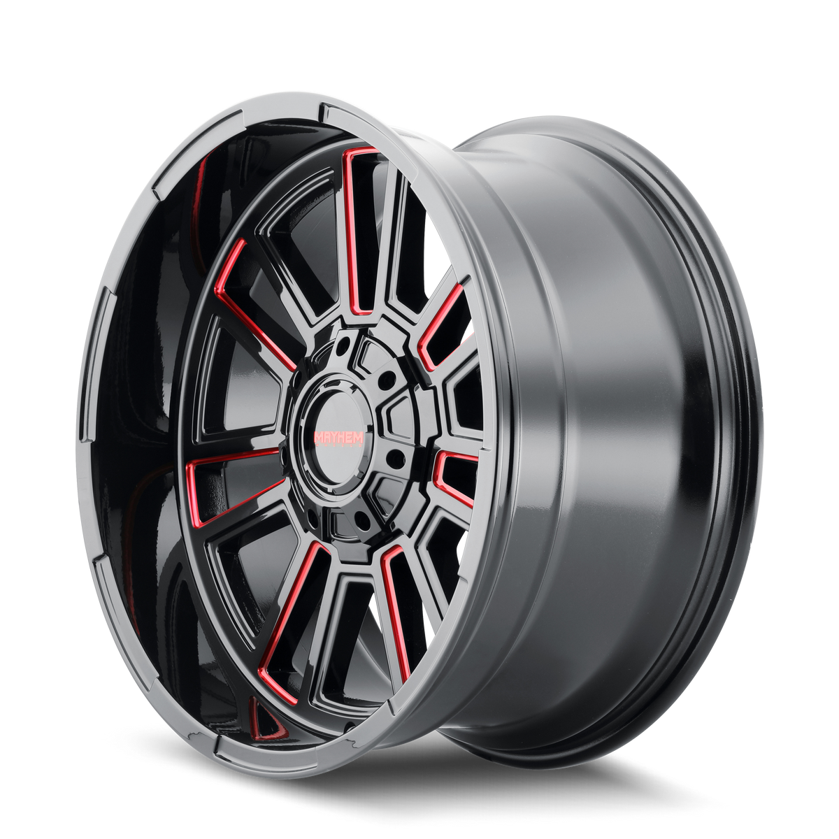 Mayhem Apollo 8115 Wheel – Gloss Black w/ Prism Red Spokes