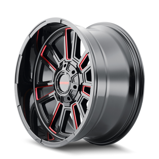 Mayhem Apollo 8115 Wheel – Gloss Black w/ Prism Red Spokes