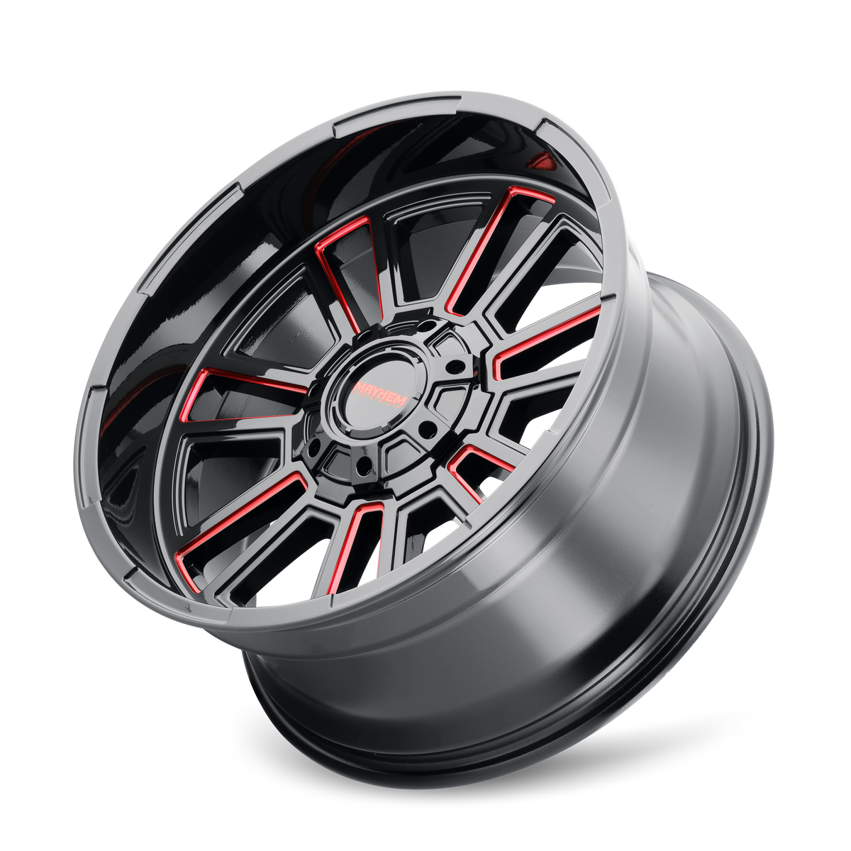 Mayhem Apollo 8115 Wheel – Gloss Black w/ Prism Red Spokes