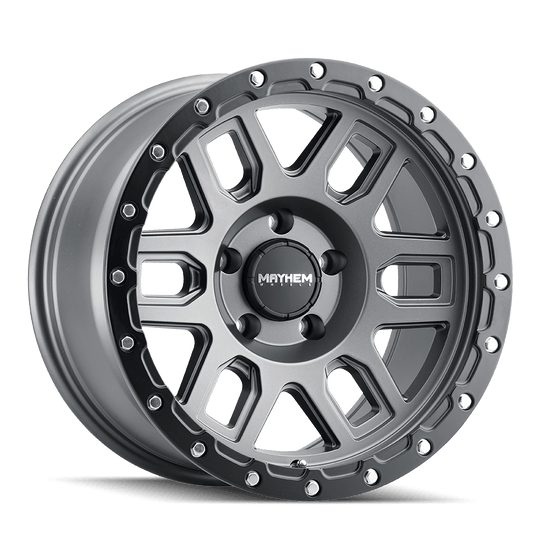 Mayhem Delta 8304 Wheel – Matte Gunmetal w/ Matte Black Lip