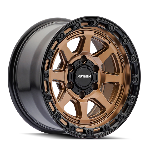 Mayhem Ridgeline 8306BZ Wheel – Gloss Bronze w/ Black Lip