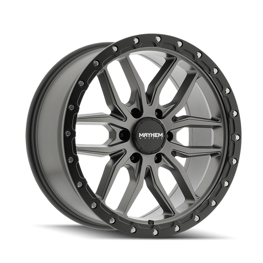 Mayhem Vector 8310 Wheel – Matte Gunmetal w/ Black Lip