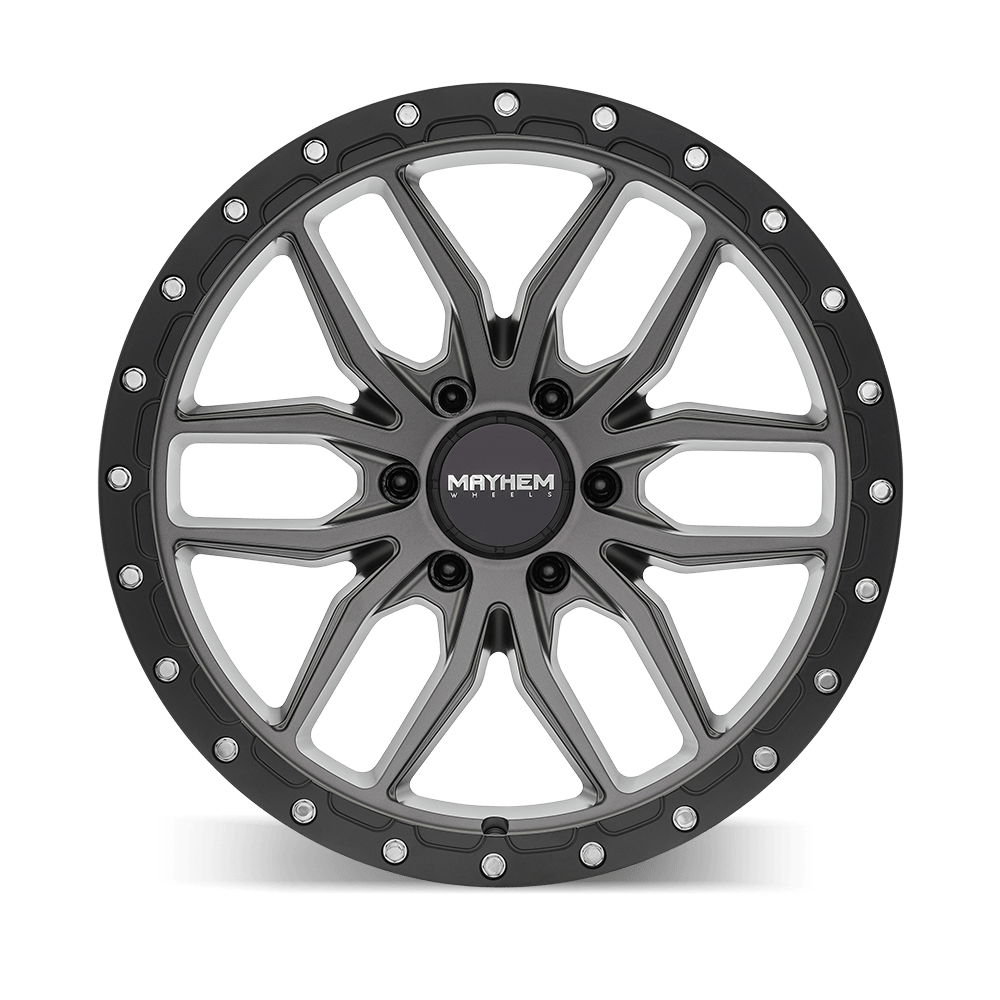 Mayhem Vector 8310 Wheel – Matte Gunmetal w/ Black Lip