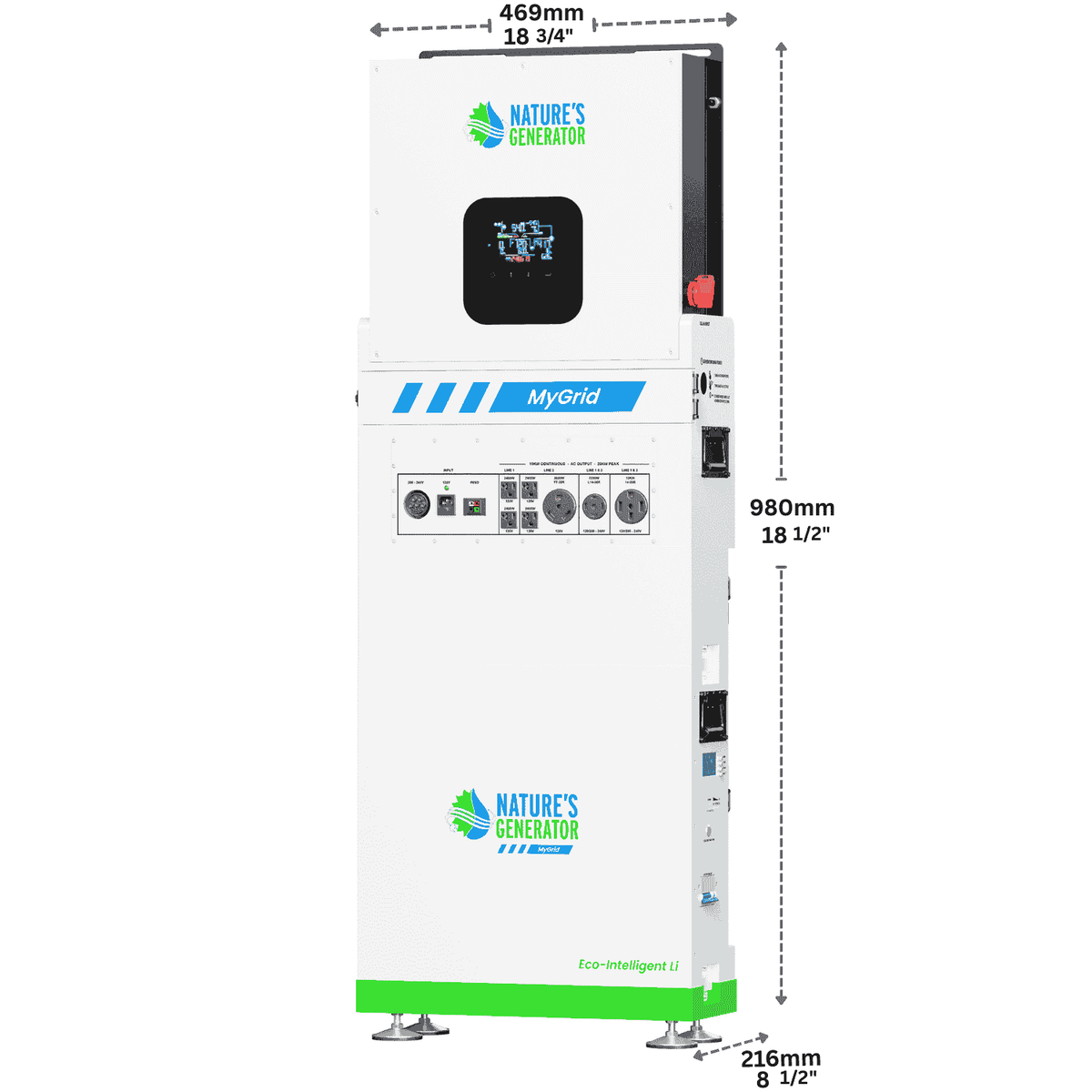 MyGrid 10K Gen 2 dimensions diagram
