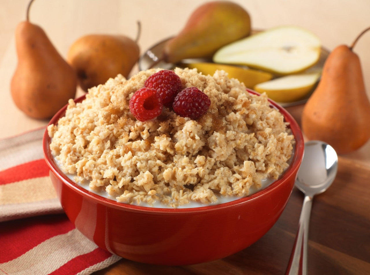 Legacy Food Storage 120 Serving Breakfast Bucket prepared oatmeal serving