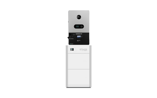 BigBattery ETHOS battery stack with EG4 12000XP V2 off-grid inverter