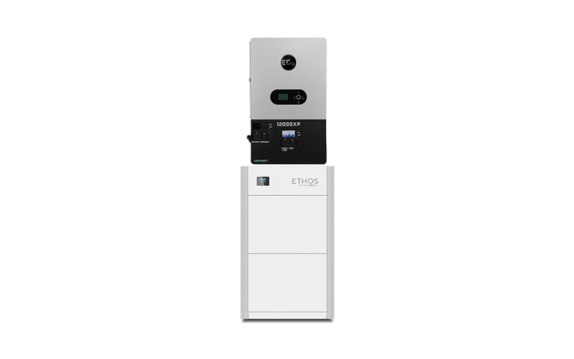BigBattery ETHOS battery stack with EG4 12000XP V2 off-grid inverter
