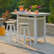 LuxCraft poly outdoor serving bar in Birch and White