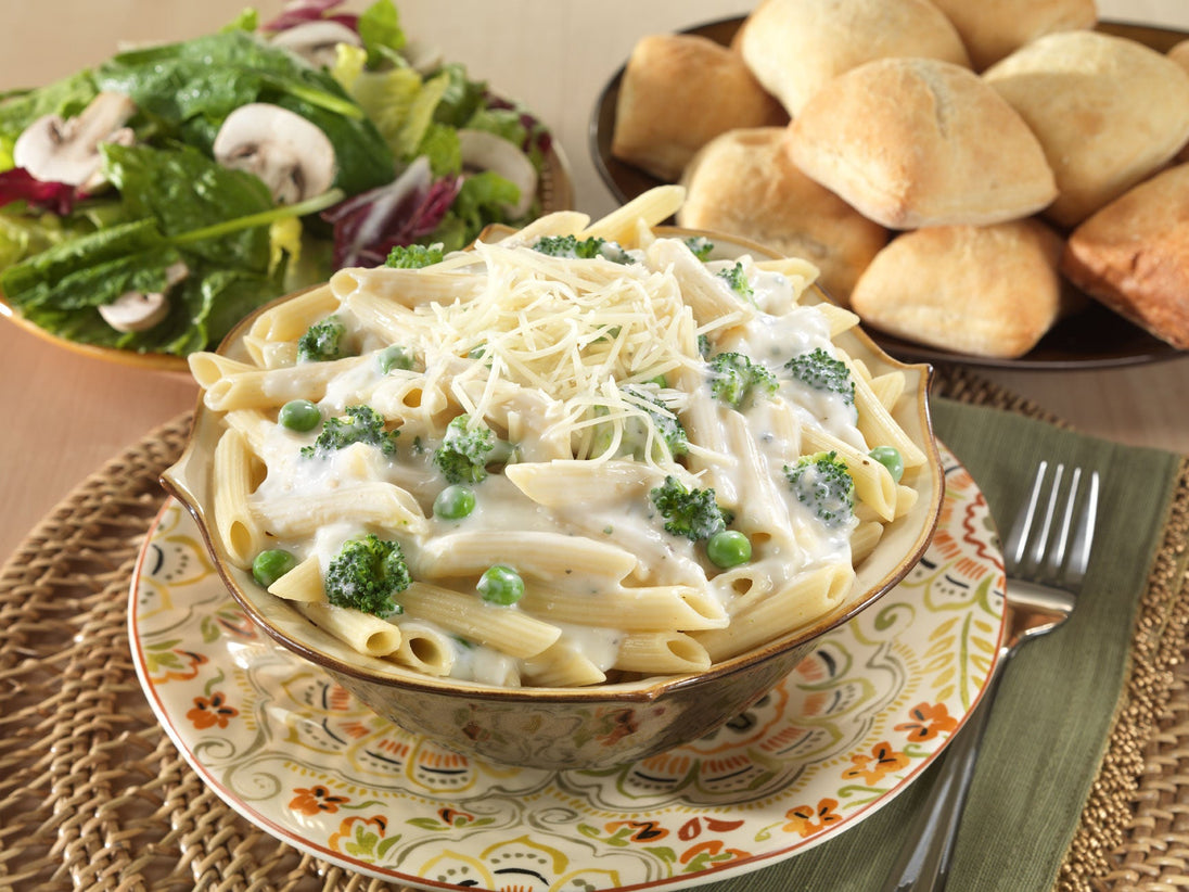 Legacy Food Storage 158 Serving Entrée Meat Combo Bucket prepared pasta primavera entree dish