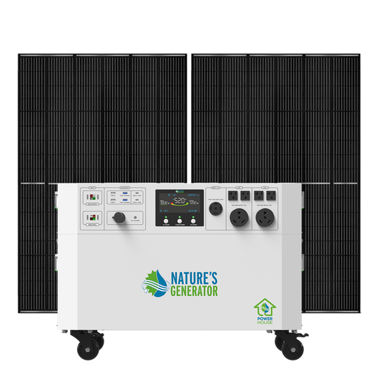 Powerhouse 7200 Gen 2 solar generator package with 440W rigid bifacial panels