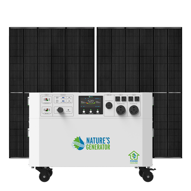 Powerhouse 7200 Gen 2 solar generator package with 440W rigid bifacial panels