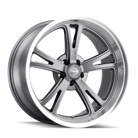 Ridler 606 Wheel – Gloss Grey/Milled w/ Spokes & Diamond Lip